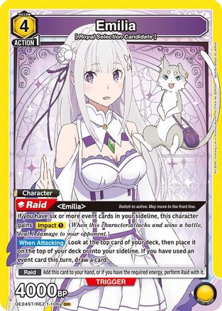Image of Emilia (106) (UE24ST/REZ-1-106) - UE24ST ReZERO Starting Life in Another World Starter Deck Foil