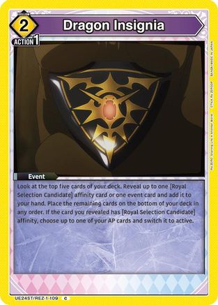 Image of Dragon Insignia (UE24ST/REZ-1-109) - UE24ST ReZERO Starting Life in Another World Starter Deck