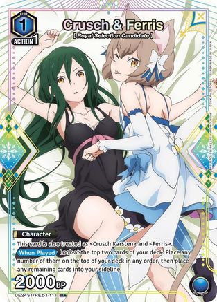 Image of Crusch & Ferris (R*) (UE24ST/REZ-1-111) - UE24ST ReZERO Starting Life in Another World Starter Deck Foil
