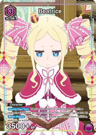 Image of Beatrice (R*) (UE24ST/REZ-1-112) - UE24ST ReZERO Starting Life in Another World Starter Deck Foil