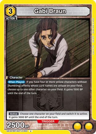 Image of Gabi Braun (003) (UEX07BT/AOT-2-003) - UEX07BT Attack on Titan Vol 2