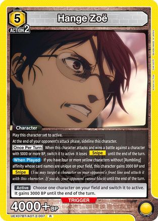 Image of Hange Zoe (007) (UEX07BT/AOT-2-007) - UEX07BT Attack on Titan Vol 2 Foil