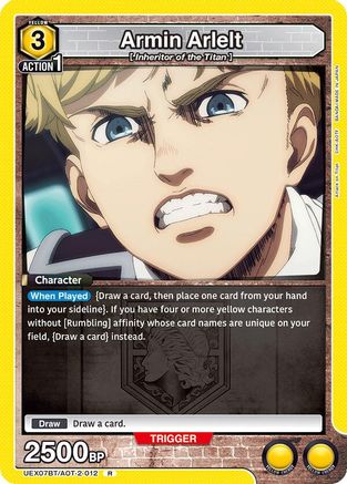 Image of Armin Arlelt (012) (UEX07BT/AOT-2-012) - UEX07BT Attack on Titan Vol 2 Foil