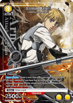 Image of Armin Arlelt (012) (R*) (UEX07BT/AOT-2-012) - UEX07BT Attack on Titan Vol 2 Foil