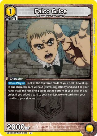 Image of Falco Grice (016) (UEX07BT/AOT-2-016) - UEX07BT Attack on Titan Vol 2