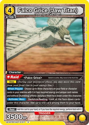 Image of Falco Grice (Jaw Titan) (UEX07BT/AOT-2-017) - UEX07BT Attack on Titan Vol 2 Foil