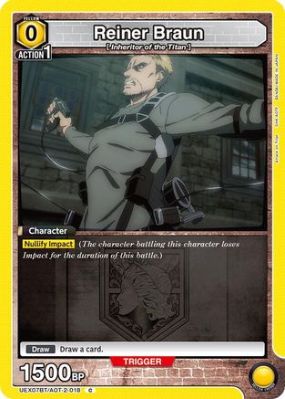 Image of Reiner Braun (UEX07BT/AOT-2-018) - UEX07BT Attack on Titan Vol 2