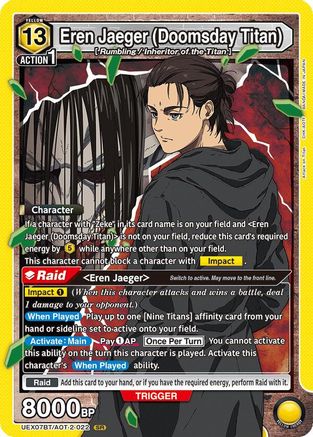 Image of Eren Jaeger (Doomsday Titan) (UEX07BT/AOT-2-022) - UEX07BT Attack on Titan Vol 2 Foil