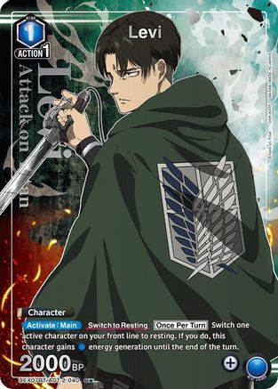 Image of Levi (040) (U*) (UEX07BT/AOT-2-040) - UEX07BT Attack on Titan Vol 2 Foil