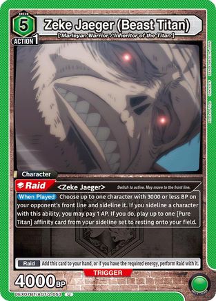 Image of Zeke Jaeger (Beast Titan) (053) (UEX07BT/AOT-2-053) - UEX07BT Attack on Titan Vol 2