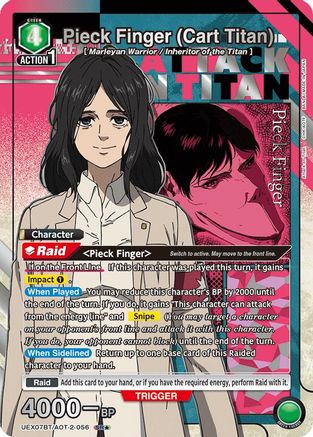 Image of Pieck Finger (Cart Titan) (SR*) (UEX07BT/AOT-2-056) - UEX07BT Attack on Titan Vol 2 Foil