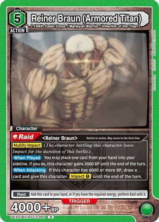 Image of Reiner Braun (Armored Titan) (060) (UEX07BT/AOT-2-060) - UEX07BT Attack on Titan Vol 2 Foil