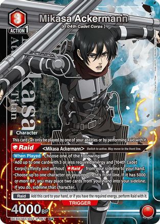 Image of Mikasa Ackermann (067) (R*) (UEX07BT/AOT-2-067) - UEX07BT Attack on Titan Vol 2 Foil