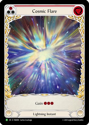 Image of Cosmic Flare - FAB490 (FAB490) - Flesh and Blood: Promo Cards Rainbow Foil