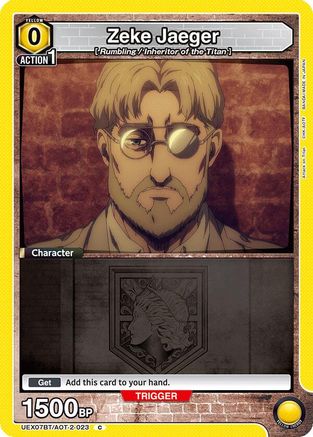 Image of Zeke Jaeger (023) (Box Topper Foil) (UEX07BT/AOT-2-023) - UEX07BT Attack on Titan Vol 2 Foil
