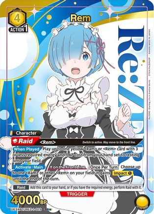 Image of Rem (019) (Box Topper Gold Foil) (UE24BT/REZ-1-019) - UE24BT ReZERO Starting Life in Another World Foil