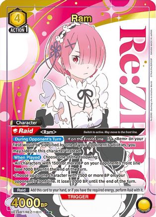Image of Ram (011) (Box Topper Gold Foil) (UE24BT/REZ-1-011) - UE24BT ReZERO Starting Life in Another World Foil
