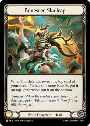 Image of Boneseer Skullcap (IAR038) - Usurp the Shadow Throne Rainbow Foil