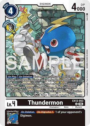 Image of Thundermon (EX13-053) - Chivalrous XIII