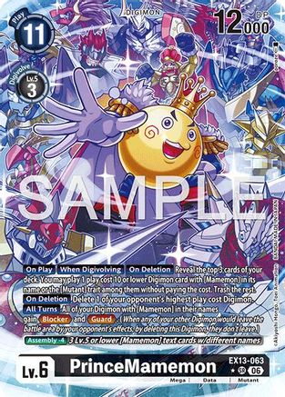 Image of PrinceMamemon (Alternate Art) (EX13-063) - Chivalrous XIII Foil