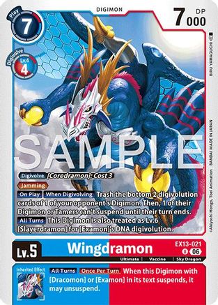 Image of Wingdramon (EX13-021) - Chivalrous XIII
