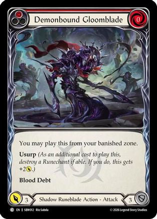 Image of Demonbound Gloomblade (Red) (SBW012) - Silver Age: Usurp the Shadow Throne