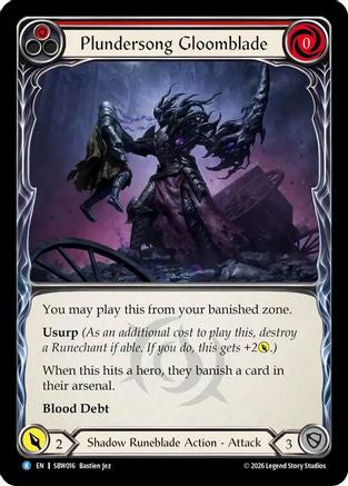 Image of Plundersong Gloomblade (SBW016) - Silver Age: Usurp the Shadow Throne