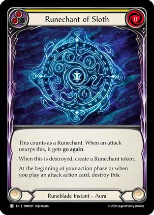 Image of Runechant of Sloth (SBW027) - Silver Age: Usurp the Shadow Throne