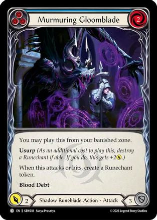 Image of Murmuring Gloomblade (Blue) (SBW031) - Silver Age: Usurp the Shadow Throne