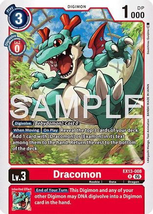 Image of Dracomon (EX13-008) - Chivalrous XIII Foil