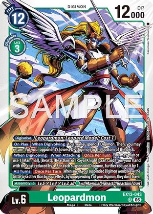 Image of Leopardmon (EX13-043) - Chivalrous XIII Foil