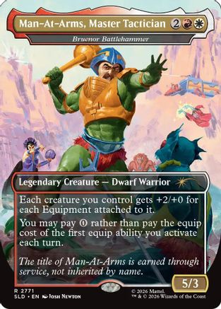 Image of Man-At-Arms, Master Tactician - Bruenor Battlehammer (SLD-2771) - Secret Lair Drop Series Foil