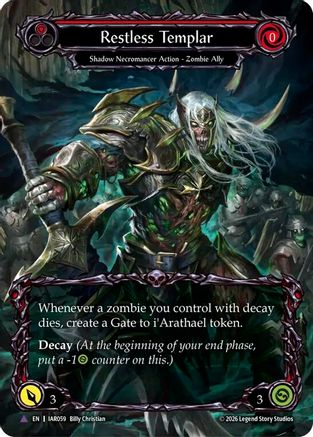 Image of Restless Templar (Marvel) (IAR059) - Usurp the Shadow Throne Cold Foil
