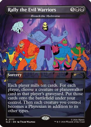 Image of Rally the Evil Warriors - Breach the Multiverse (SLD-2777) - Secret Lair Drop Series Foil