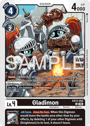 Image of Gladimon (EX13-052) - Chivalrous XIII