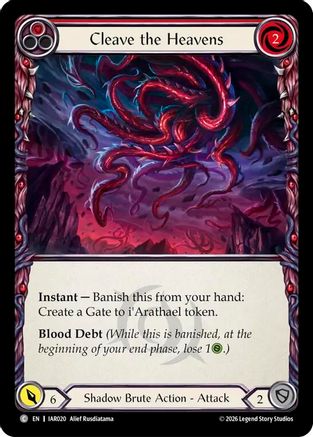 Image of Cleave the Heavens (Red) (IAR020) - Usurp the Shadow Throne Rainbow Foil
