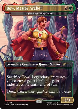 Image of Bow, Master Archer - Hajar, Loyal Bodyguard (SLD-2781) - Secret Lair Drop Series Foil