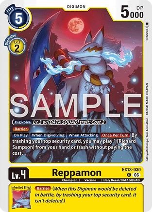 Image of Reppamon (EX13-030) - Chivalrous XIII
