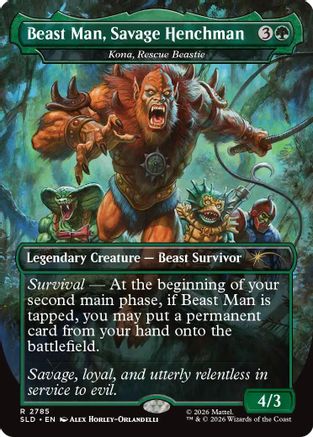 Image of Beast Man, Savage Henchman - Kona, Rescue Beastie (SLD-2785) - Secret Lair Drop Series