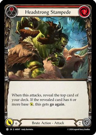 Image of Headstrong Stampede (Red) (IAR047) - Usurp the Shadow Throne Rainbow Foil