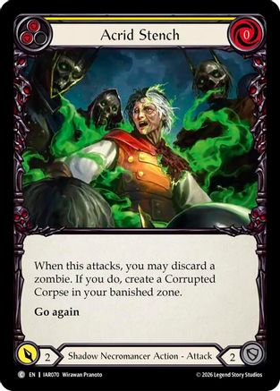 Image of Acrid Stench (Yellow) (IAR070) - Usurp the Shadow Throne Rainbow Foil