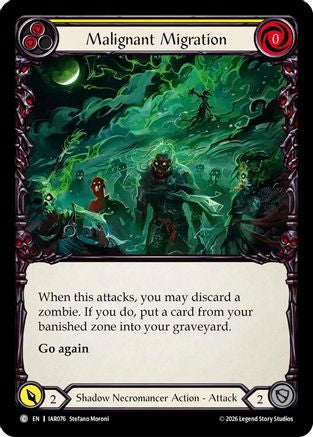 Image of Malignant Migration (Yellow) (IAR076) - Usurp the Shadow Throne Rainbow Foil
