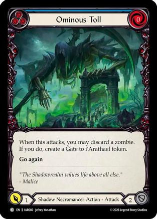 Image of Ominous Toll (Blue) (IAR080) - Usurp the Shadow Throne Rainbow Foil
