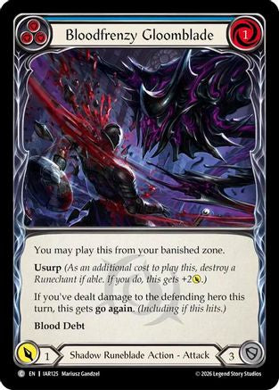 Image of Bloodfrenzy Gloomblade (Blue) (IAR125) - Usurp the Shadow Throne Rainbow Foil