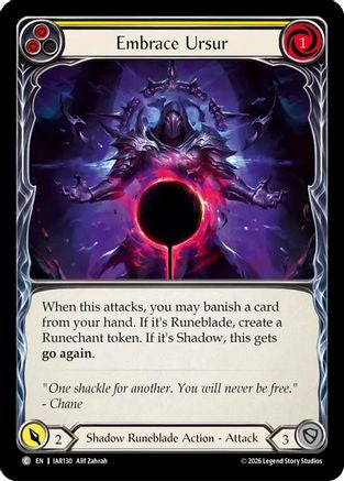 Image of Embrace Ursur (Yellow) (IAR130) - Usurp the Shadow Throne