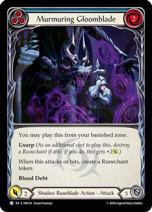 Image of Murmuring Gloomblade (Blue) (IAR134) - Usurp the Shadow Throne Rainbow Foil