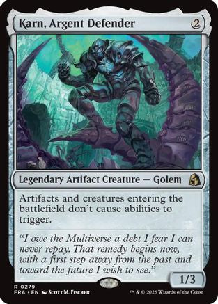 Image of Karn, Argent Defender (FRA-279) - Reality Fracture Foil