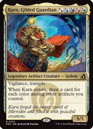 Image of Karn, Gilded Guardian (FRA-272) - Reality Fracture Foil