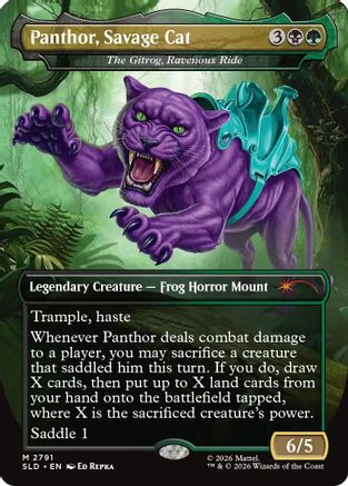 Image of Panthor, Savage Cat - The Gitrog, Ravenous Ride (SLD-2791) - Secret Lair Drop Series