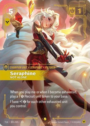 Image of Seraphine, Not Alone (T1 Worlds Champion Player Bundle) (T1A 005/005) - Riftbound Promotional Cards Foil